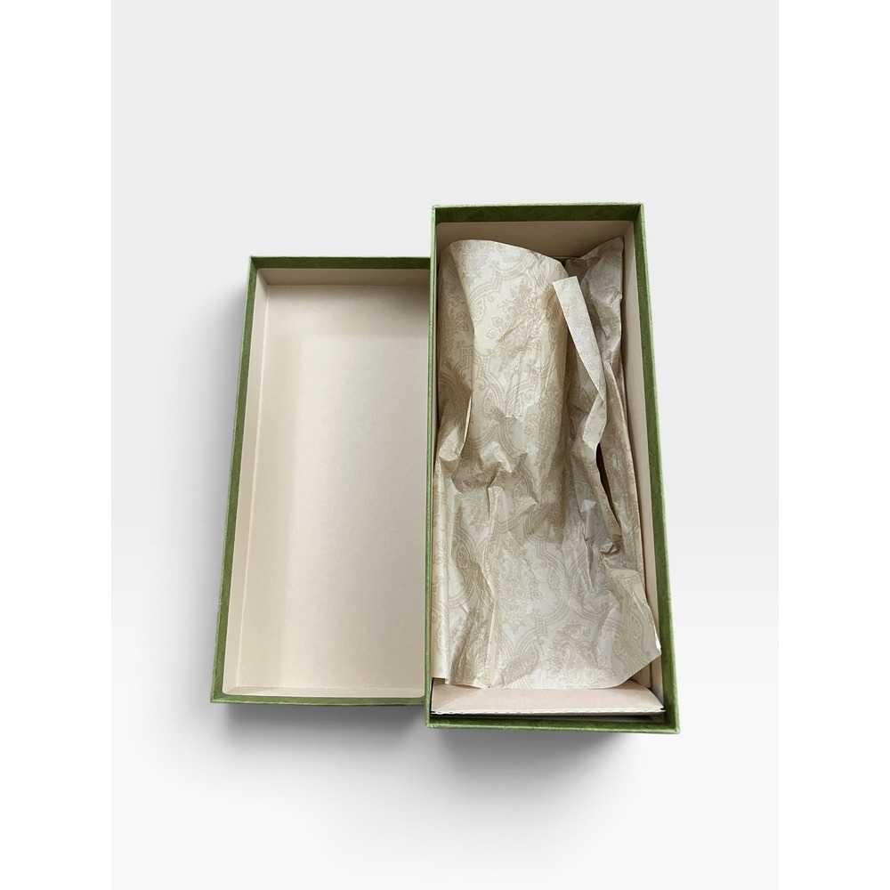 Authentic Gucci Green Damask Box with Tissue & Cards - Picture 2 of 5